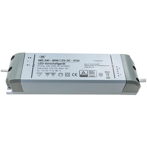 Vorschaltgerät IP20 60W für LED-Stripes 12V-DC